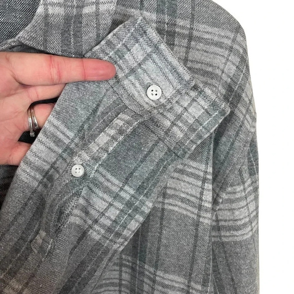 Vince Slub Plaid  Linen Blend Button Up - Picture 6 of 11